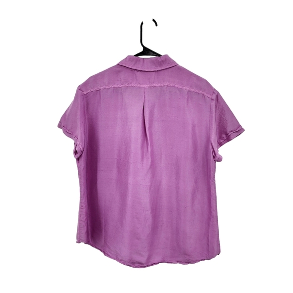 Mike & Tod Women's 100% Silk Button Front Shirt - L - Picture 5 of 6